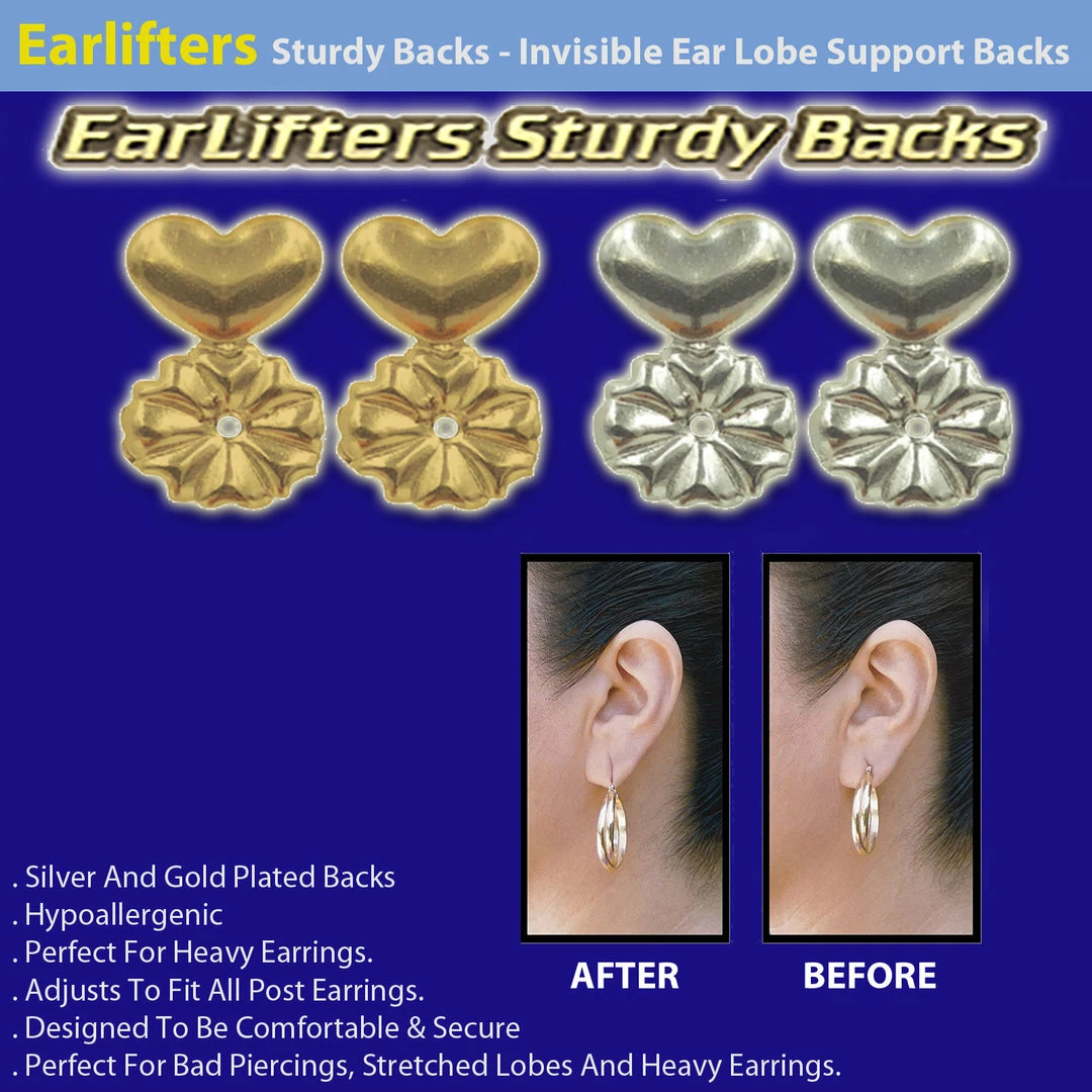 TVTimeDirect Earlifters Sturdy Backs - Invisible Ear Lobe Support Backs 3 TVTimeDirect Earlifters Sturdy Backs - Invisible Ear Lobe Support Backs