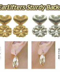 TVTimeDirect Earlifters Sturdy Backs - Invisible Ear Lobe Support Backs