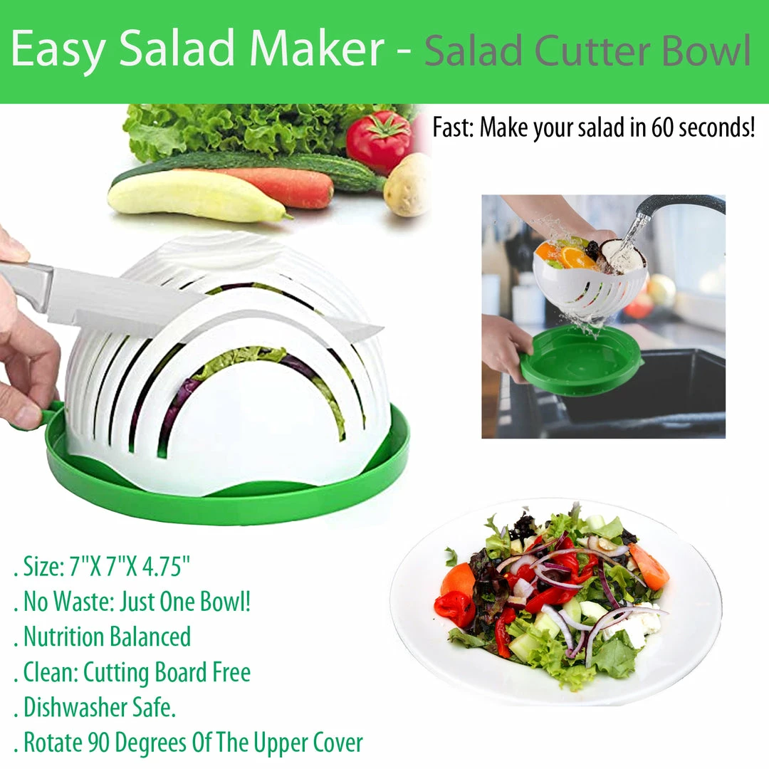 TVTimeDirect Easy Salad Maker - Salad Cutter Bowl 3 TVTimeDirect Easy Salad Maker - Salad Cutter Bowl