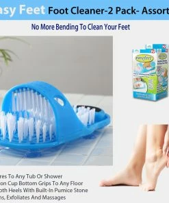 TVTimeDirect Easy Feet Foot Cleaner-2 Pack- Assorted