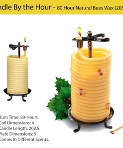 TVTimeDirect Candle By The Hour - 80 Hour Natural Bees Wax (20559B) Candles