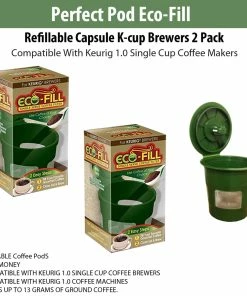 TVTimeDirect Perfect Pod Eco-Fill Refillable Capsule For K-cup Brewers - 2 Pack