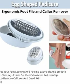 TVTimeDirect Egg Shaped Pedicure Ergonomic Foot File And Callus Remover Health & Beauty
