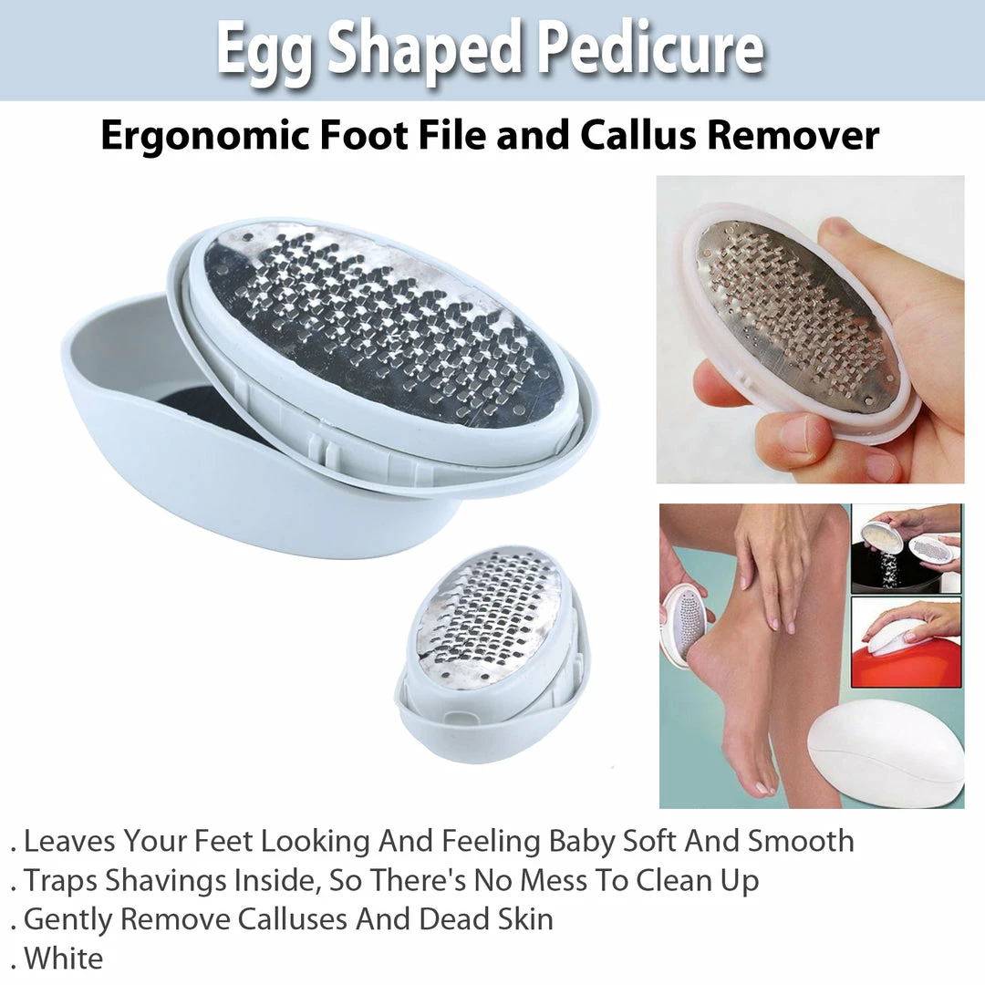 TVTimeDirect Egg Shaped Pedicure Ergonomic Foot File And Callus Remover Health & Beauty 3 TVTimeDirect Egg Shaped Pedicure Ergonomic Foot File And Callus Remover Health & Beauty