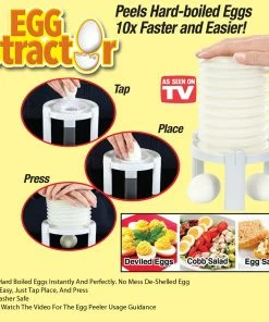 TVTimeDirect Kitchen Eggstractor Egg Peeler, White