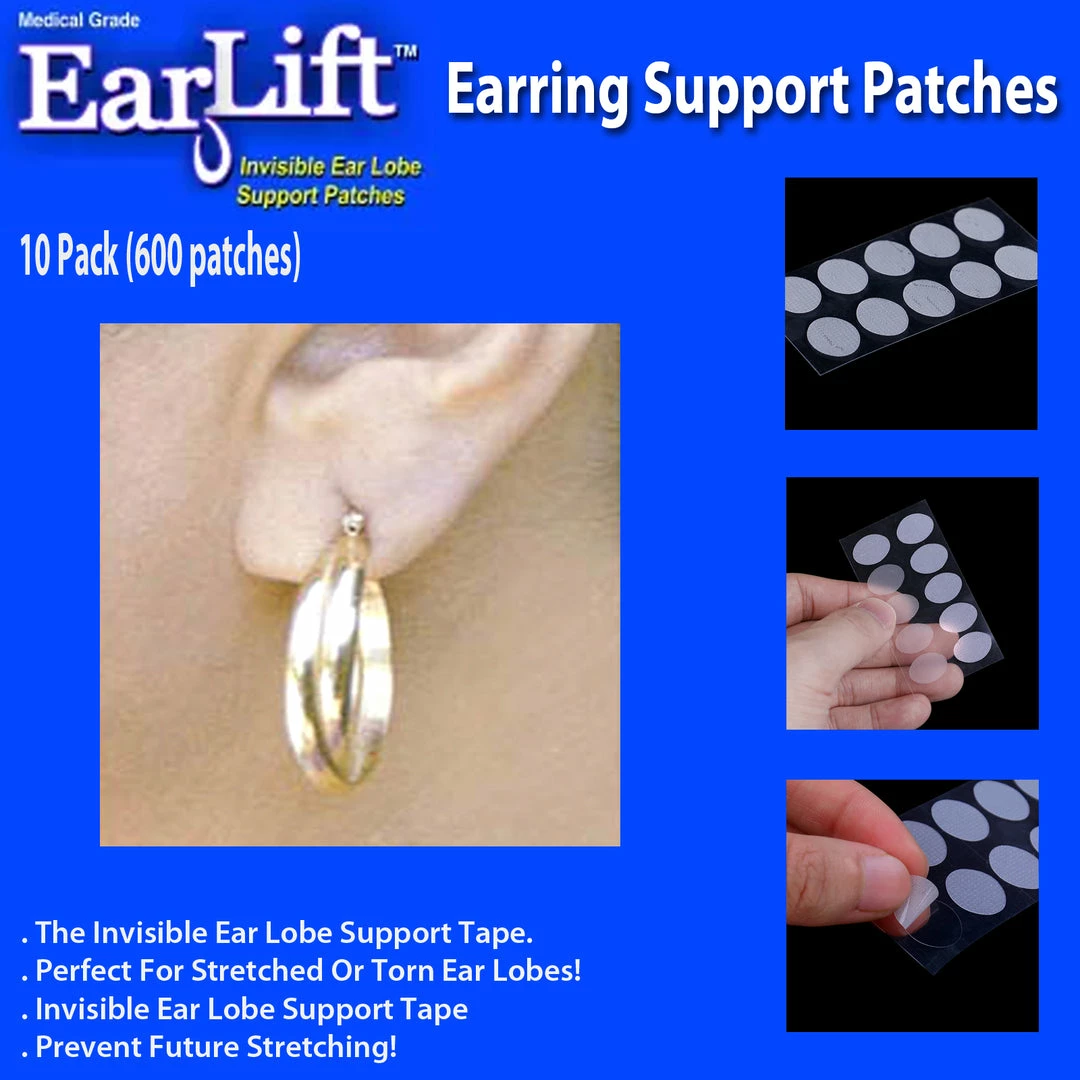 TVTimeDirect Earlift Earring Support Patches - 10 Pack (600 Patches) 3 TVTimeDirect Earlift Earring Support Patches - 10 Pack (600 Patches)