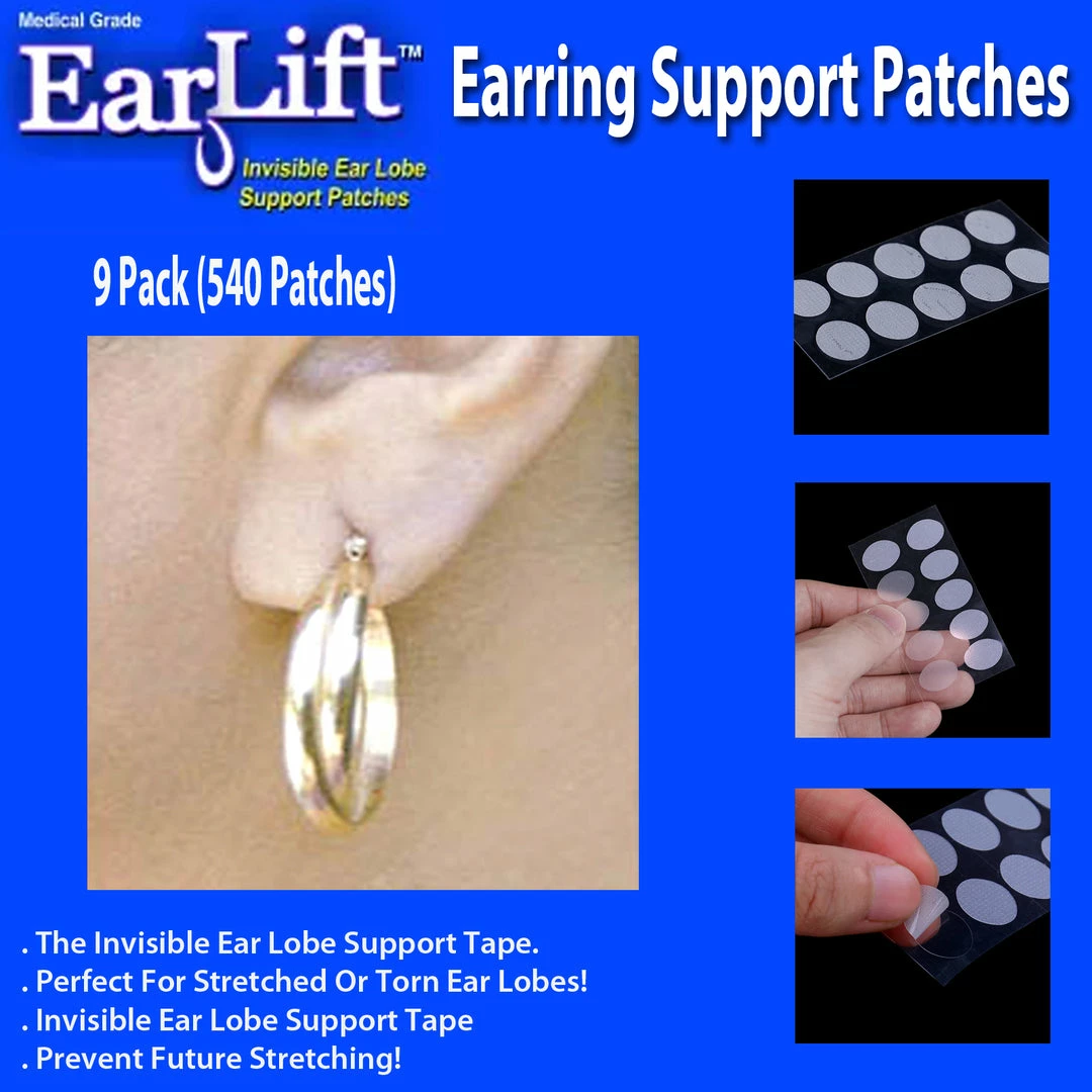 TVTimeDirect Earlift Earring Support Patches - 9 Pack (540 Patches) 3 TVTimeDirect Earlift Earring Support Patches - 9 Pack (540 Patches)