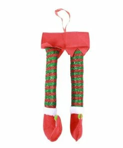TVTimeDirect Automotive Hanging Elf Legs -Christmas Decorations For Your Vehicle Or Fireplace