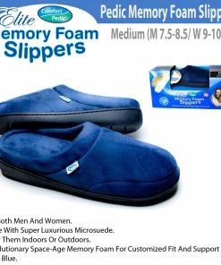 TVTimeDirect Clothing & Accessories Elite Comfort Pedic Memory Foam Slippers- Medium (M 7.5-8.5/ W 9-10.5)