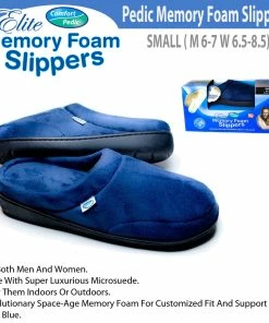 TVTimeDirect Clothing & Accessories Elite Comfort Pedic Memory Foam Slippers - Small ( M 6-7 W 6.5-8.5)