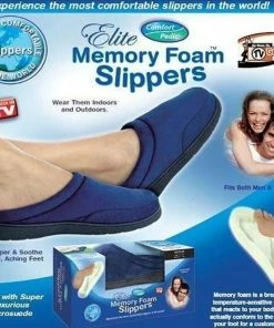 TVTimeDirect Clothing & Accessories Elite Comfort Pedic Memory Foam Slippers- Extra Large (M 10.5 - 12)