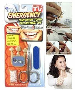 TVTimeDirect Health & Beauty Instant Smile Emergency Temporary Tooth Replacement Kit -Dark