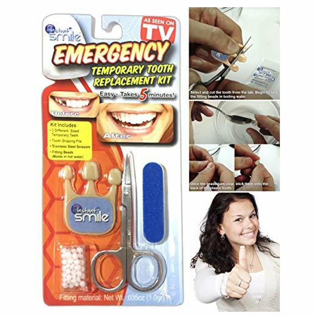 TVTimeDirect Health & Beauty Instant Smile Emergency Temporary Tooth Replacement Kit -Dark 4 TVTimeDirect Health & Beauty Instant Smile Emergency Temporary Tooth Replacement Kit -Dark