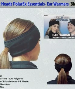 TVTimeDirect Hot Headz PolarEx Essentials- Ear Warmers (Black) Health & Beauty