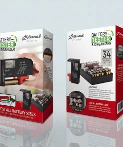 TVTimeDirect Battery Organizer & Tester With Battery Slots Cell Batteries Outdoor & Garden