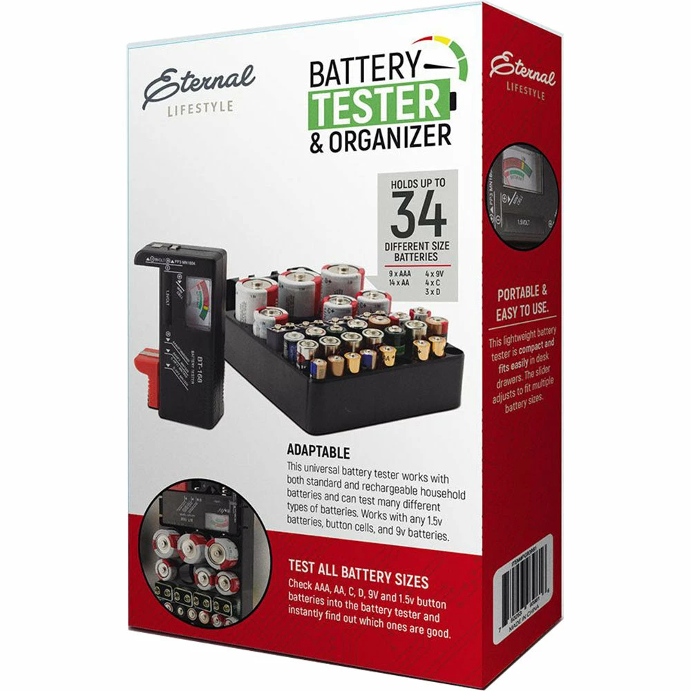 TVTimeDirect Battery Organizer & Tester With Battery Slots Cell Batteries Outdoor & Garden 8 TVTimeDirect Battery Organizer & Tester With Battery Slots Cell Batteries Outdoor & Garden