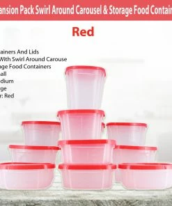 TVTimeDirect Kitchen Expansion Pack For Use With Swirl Around Carousel & Storage Food Containers -Red 7 TVTimeDirect Kitchen Expansion Pack For Use With Swirl Around Carousel & Storage Food Containers -Red