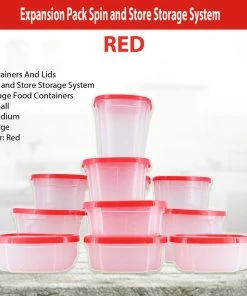 TVTimeDirect Expansion Pack For Use With Spin And Store Storage System (Red)