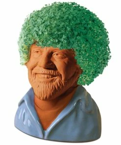TVTimeDirect Chia Pet Planter - Bob Ross With Blue Shirt Chia Pets