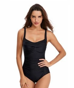 TVTimeDirect Belvia Shapewear Slimswim Swimsuit (20-22, Black) XL