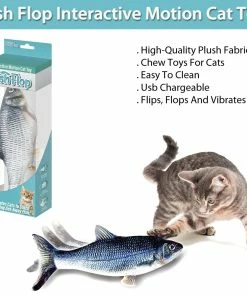 TVTimeDirect Fish Flop Interactive Motion Cat Toy
