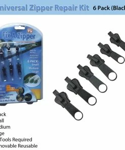 TVTimeDirect Clothing & Accessories Universal Zipper Repair Kit - 6 Pack (Black) 7 TVTimeDirect Clothing & Accessories Universal Zipper Repair Kit - 6 Pack (Black)