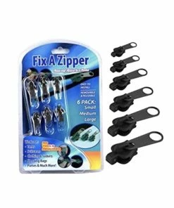 TVTimeDirect Universal Zipper Repair Kit- Black- 6 Pack