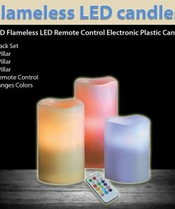 TVTimeDirect TVTD Flameless LED Remote Control Electronic Plastic Candle Candles