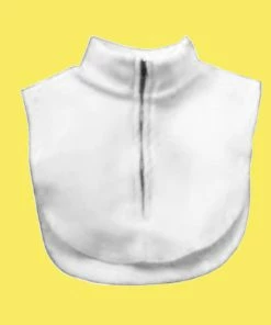TVTimeDirect Zippered Fleece Dickie (White)