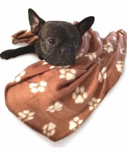 TVTimeDirect Pets Warm Weather Small Dog Fleece Blanket (Gray) 30" X 21.5"