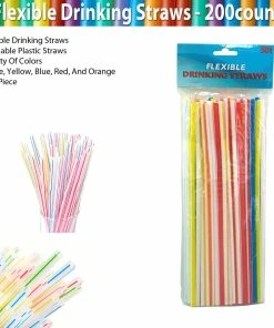 TVTimeDirect Houseware Flexible Drinking Straws - 200count 7 TVTimeDirect Houseware Flexible Drinking Straws - 200count