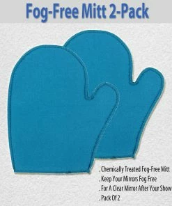 TVTimeDirect Bed & Bath Fog-Free Mitt 2-Pack