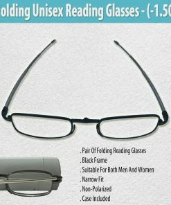 TVTimeDirect Folding Unisex Reading Glasses (1.50)