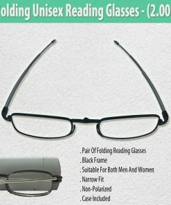 TVTimeDirect Folding Unisex Reading Glasses (2.00)