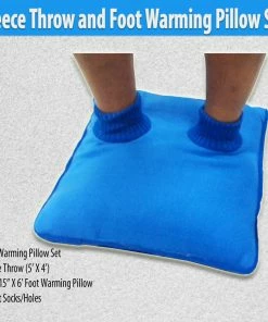 TVTimeDirect Fleece Throw And Foot Warming Pillow Set Bed & Bath
