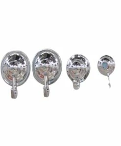 TVTimeDirect Forever Suction Hooks - Set Of 4 - Vacuum Suction Hooks (Silver) Outdoor & Garden