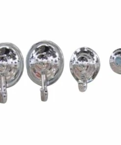 TVTimeDirect Forever Suction Hooks - Set Of 4 - Vacuum Suction Hooks (Silver) Outdoor & Garden