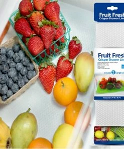 TVTimeDirect Houseware Fruit Fresh Crisper Drawer Liner - 2 Large Liners -White