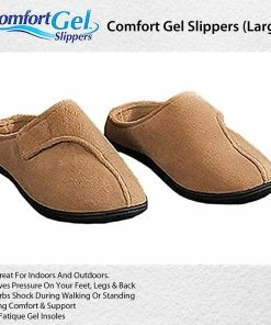 TVTimeDirect Comfort Gel Slippers (Large) Clothing & Accessories