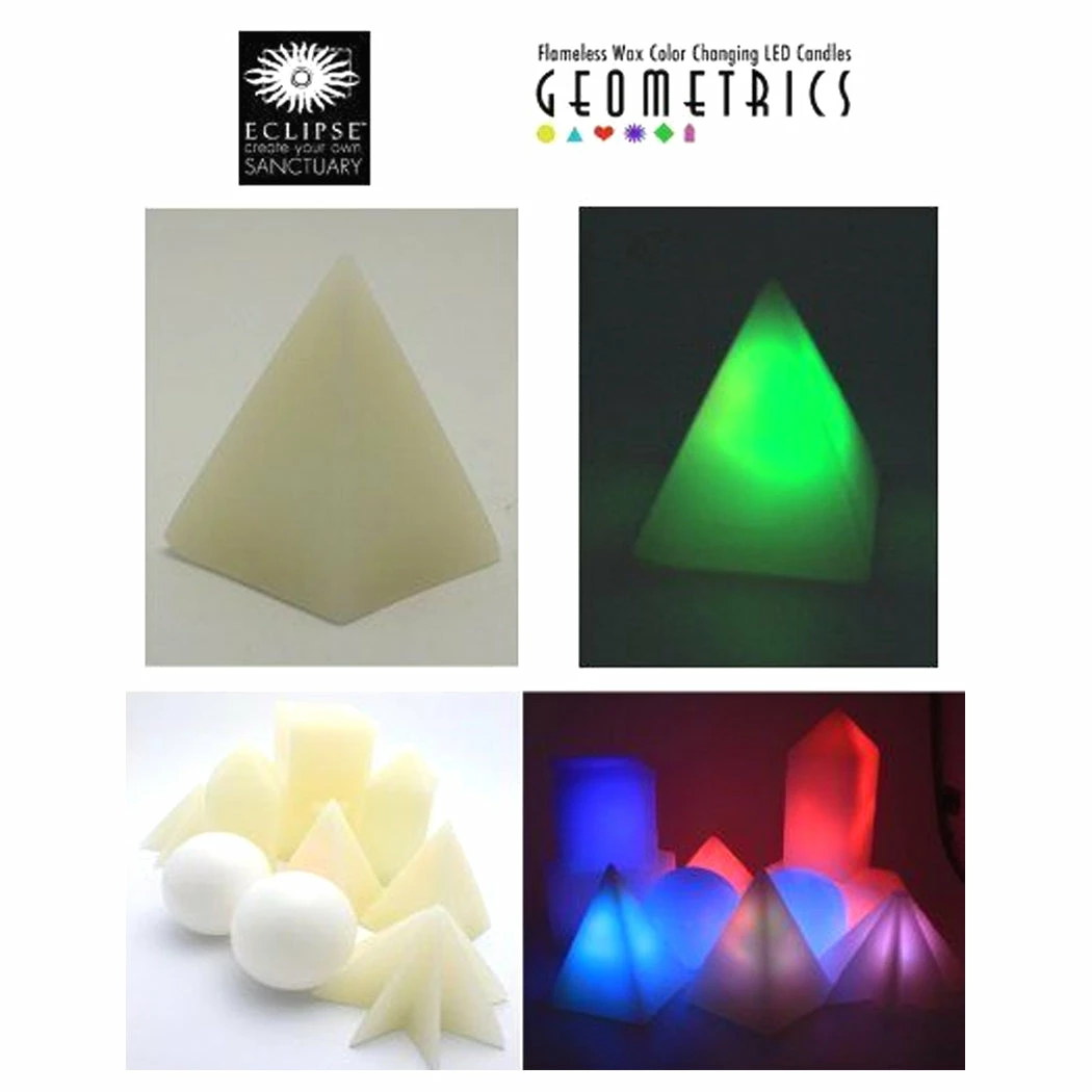 TVTimeDirect Houseware Geometrics Color Changing Flameless Wax Led Ornaments-Triangle 5 TVTimeDirect Houseware Geometrics Color Changing Flameless Wax Led Ornaments-Triangle