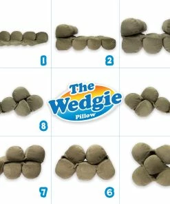 TVTimeDirect The Giant Wedgie, 8-in-1 Adjustable Sectional Back Pillow With Lumbar Tubes