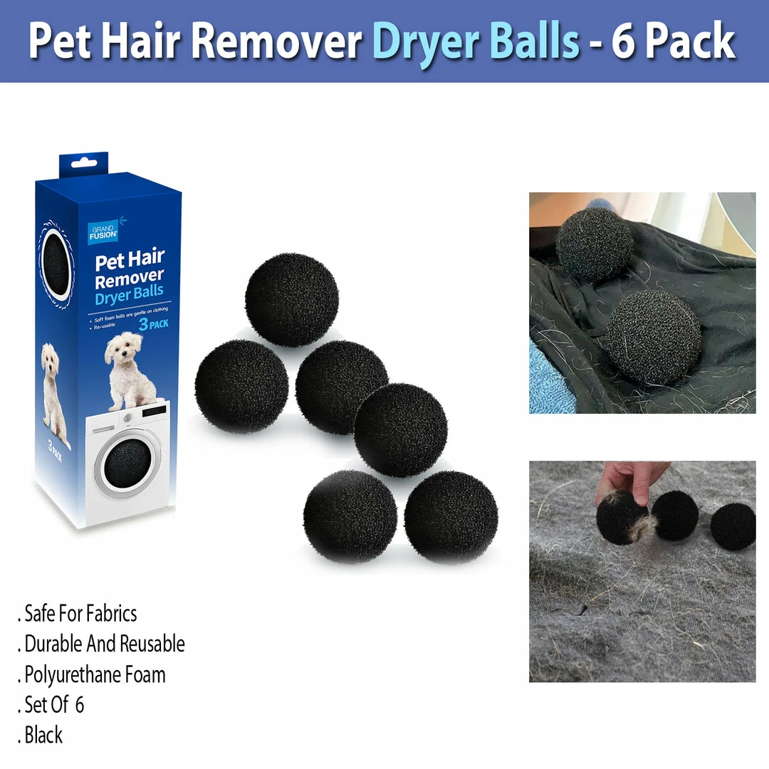 TVTimeDirect Pet Hair Remover Dryer Balls -6 Pack 7 TVTimeDirect Pet Hair Remover Dryer Balls -6 Pack