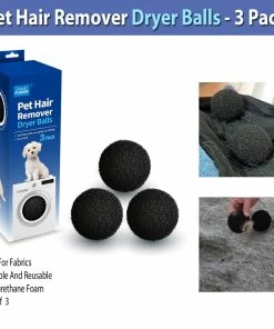 TVTimeDirect Pet Hair Remover Dryer Balls -3 Pack Laundry And Cleaning