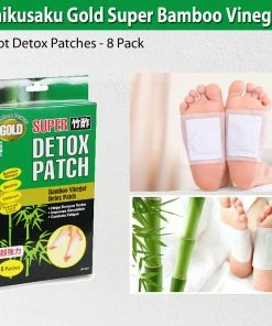 TVTimeDirect Health & Beauty Chikusaku Gold Super Bamboo Vinegar Foot Detox Patches - 8 Pack