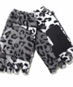 TVTimeDirect Clothing & Accessories Polarex Hot Headz Fleece Glomitts Snow Leopard, One Size