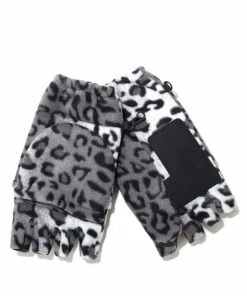 TVTimeDirect Clothing & Accessories Polarex Hot Headz Fleece Glomitts Snow Leopard, One Size