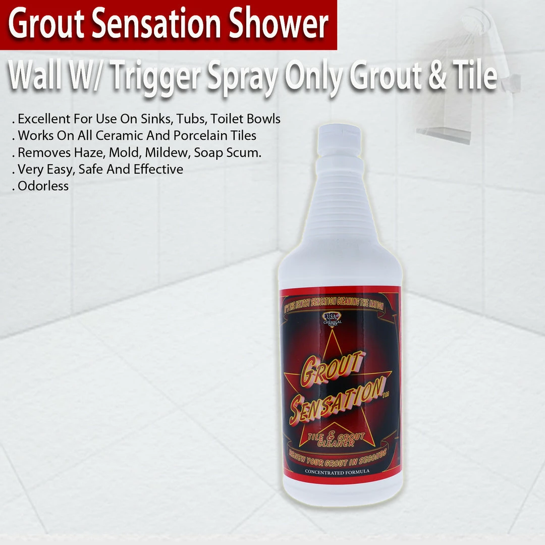 TVTimeDirect Houseware Grout Sensation Shower Wall W/ Trigger Spray Only Grout & Tile 5 TVTimeDirect Houseware Grout Sensation Shower Wall W/ Trigger Spray Only Grout & Tile