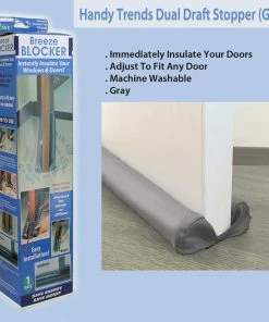 TVTimeDirect Handy Trends Dual Draft Stopper (Gray) Outdoor & Garden