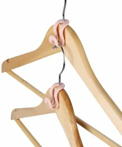 TVTimeDirect Hanger Hooks- Easy Hook Closet Organizer - Pink - 5 Pack Houseware