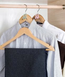 TVTimeDirect Hanger Hooks- Easy Hook Closet Organizer - Blue - 5 Pack Houseware